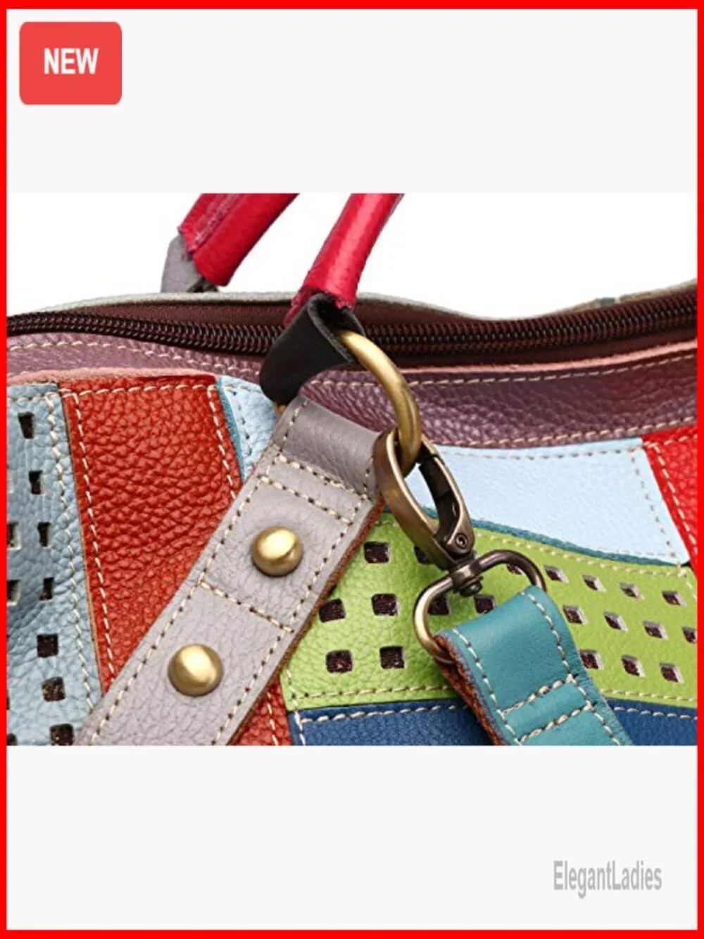 Genuine Leather Tote Hobo Handbag with Detachable Shoulder Strap